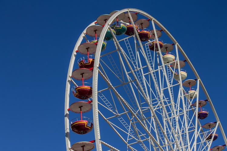 Observation Wheel In Modern Amusement Park