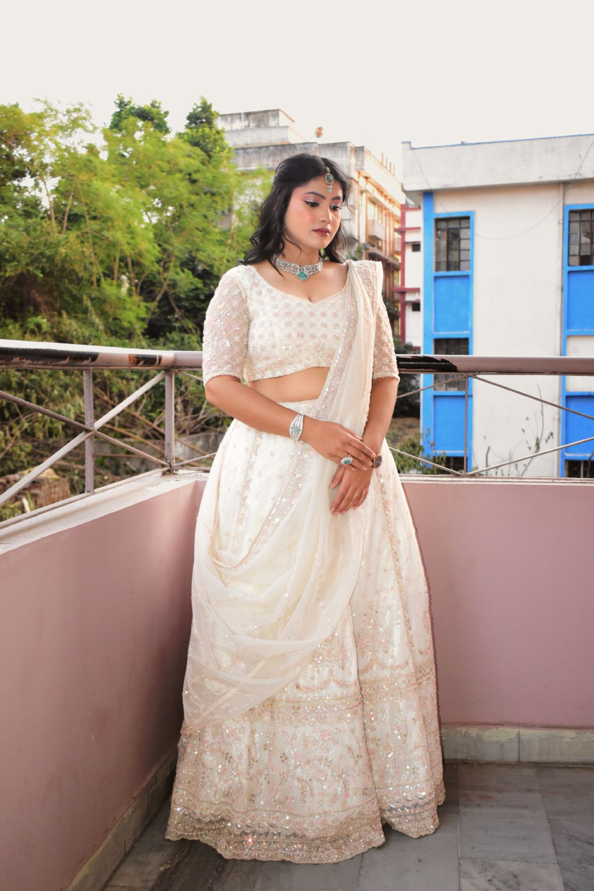 Vermilion Heritage Saree view 3