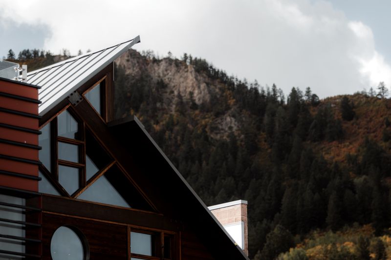 Modern house with a metal roof