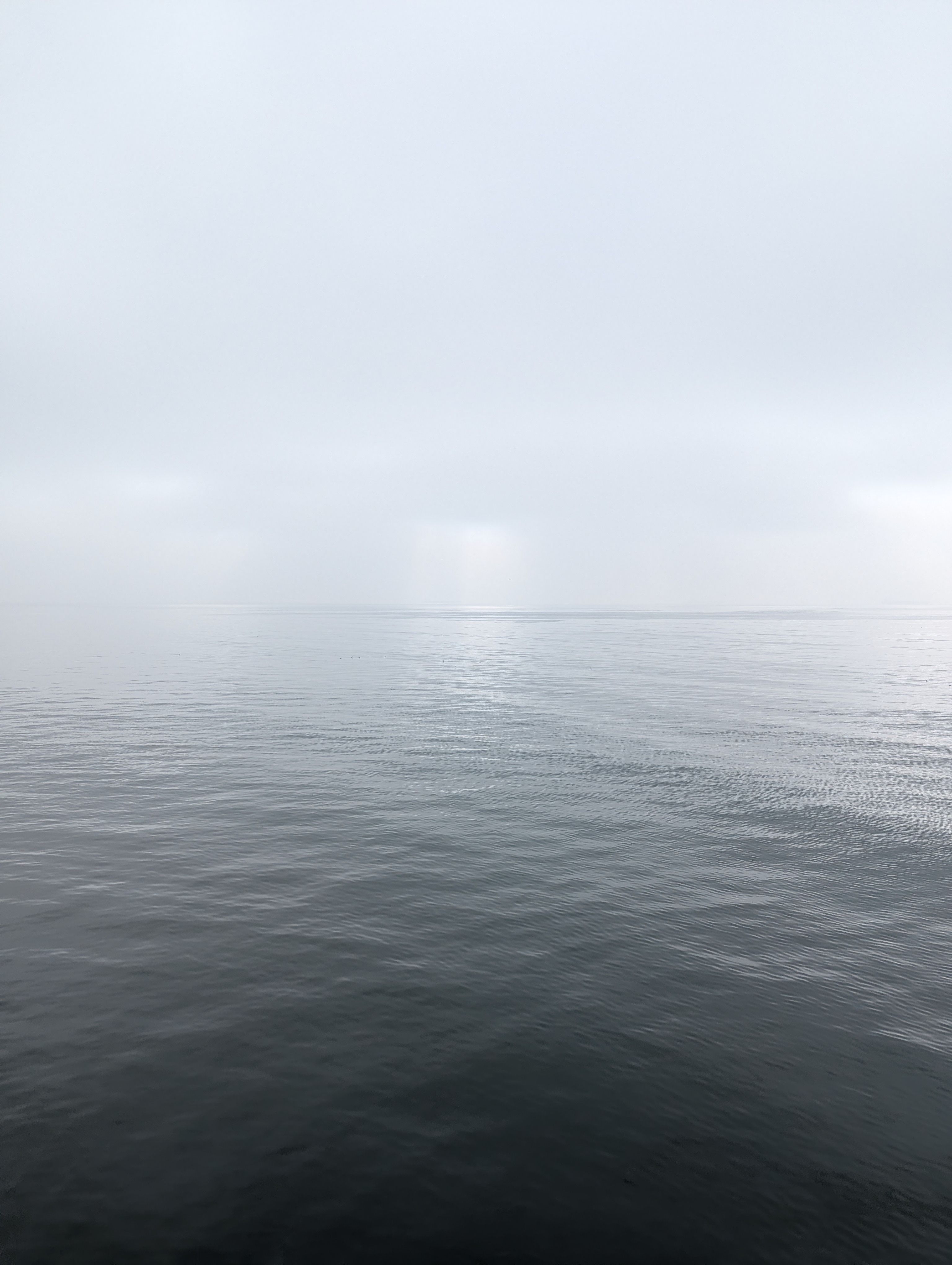 Serene Grey Ocean under Overcast Sky · Free Stock Photo