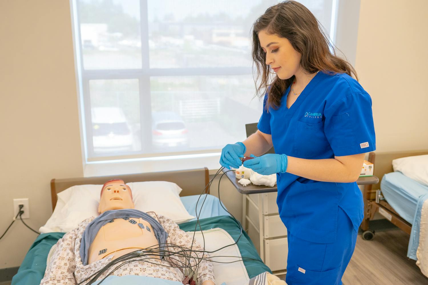 Nursing students in clinical training