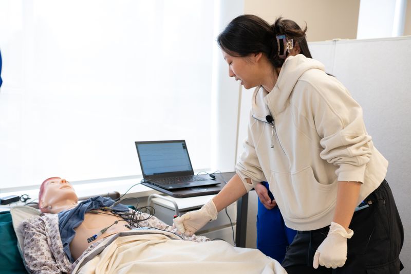 Student in Certified Nursing Assistant training