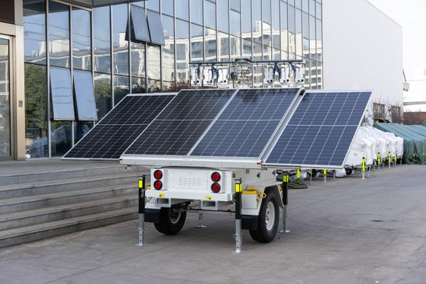Mobile solar panel trailer for an overlanding power setup