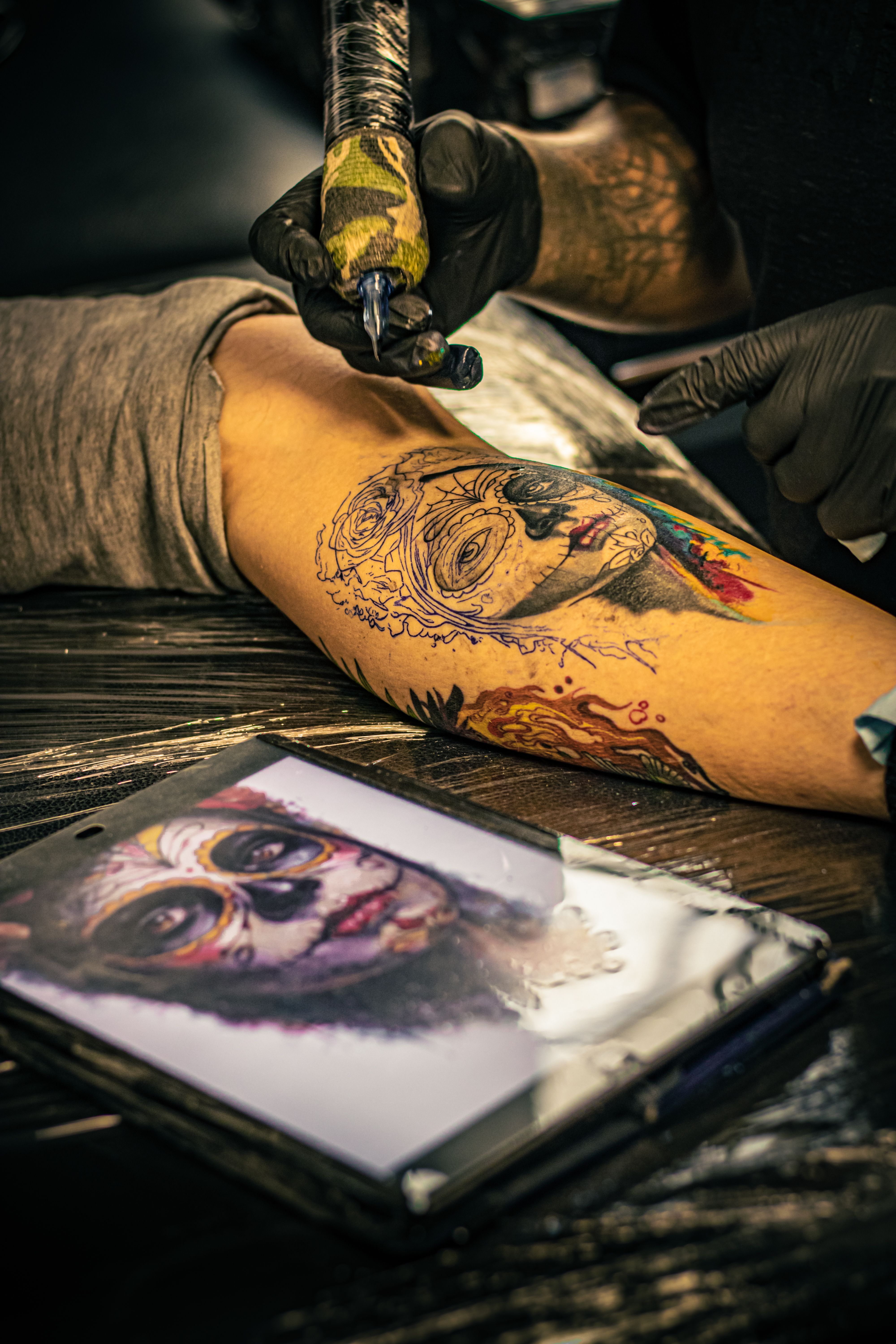 sugar skull tattoo
