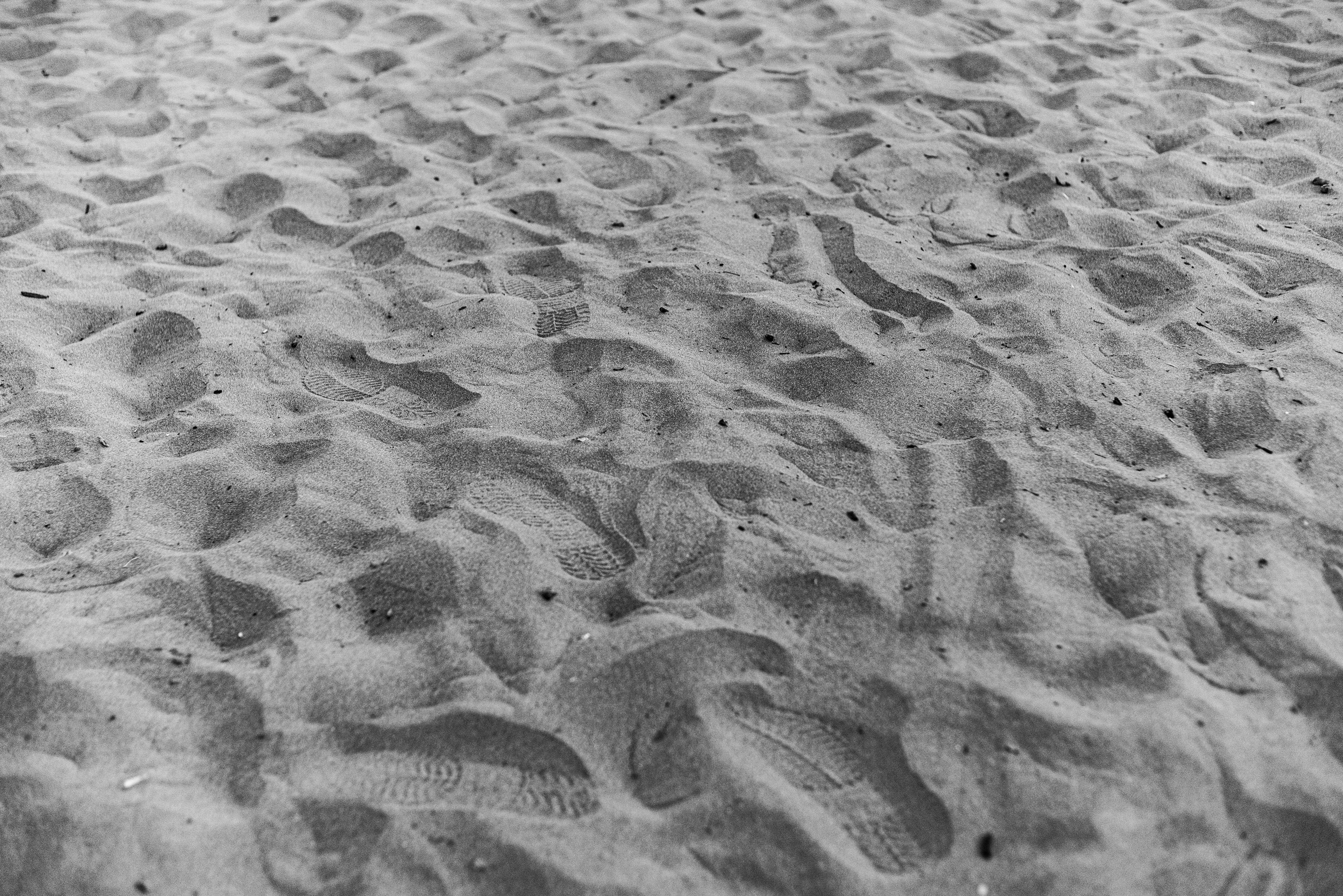 Free Black and white photo of textured sand patterns in Costa Azul, Buenos Aires. Stock Photo