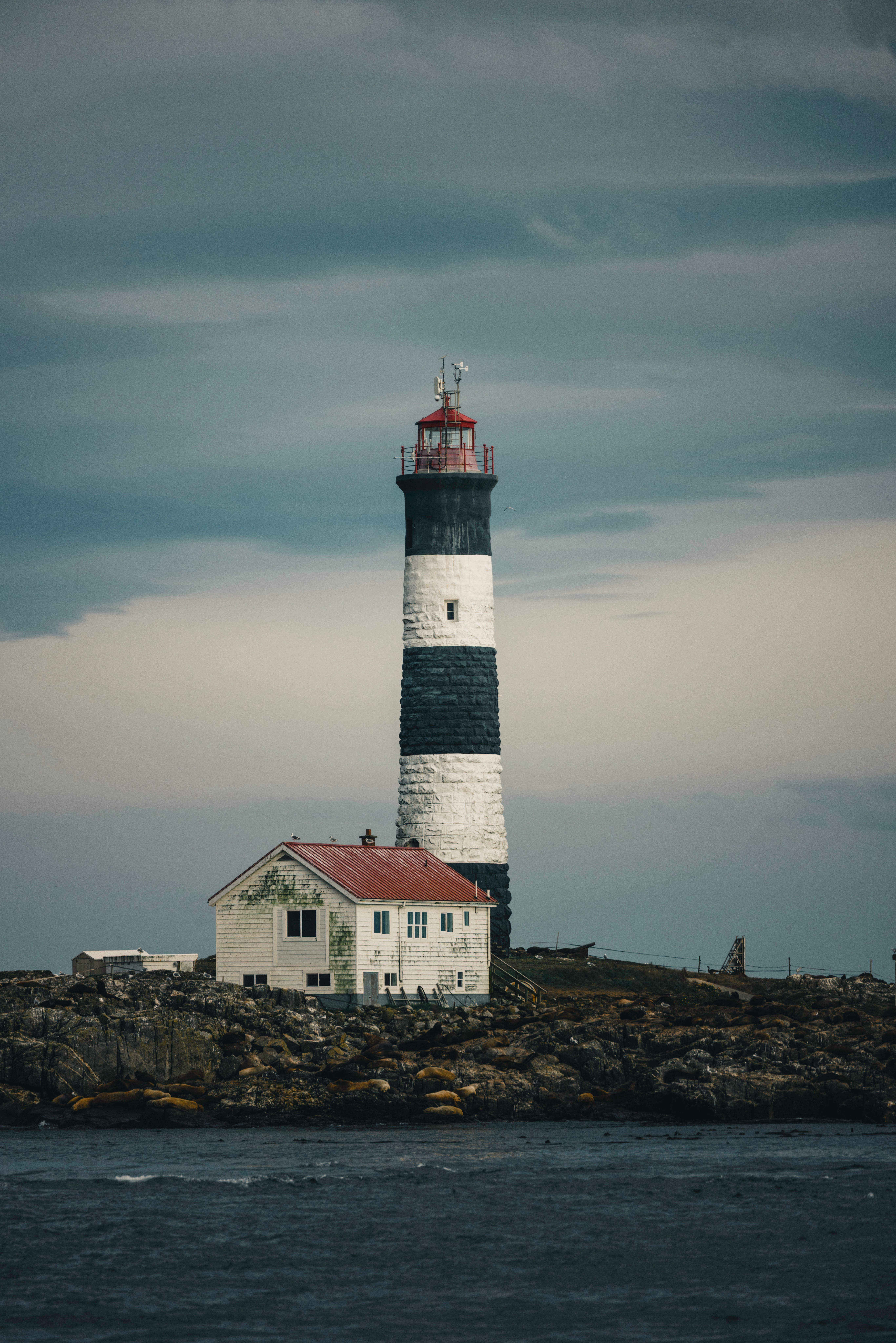 Majestic Lighthouse on Rocky Coastline