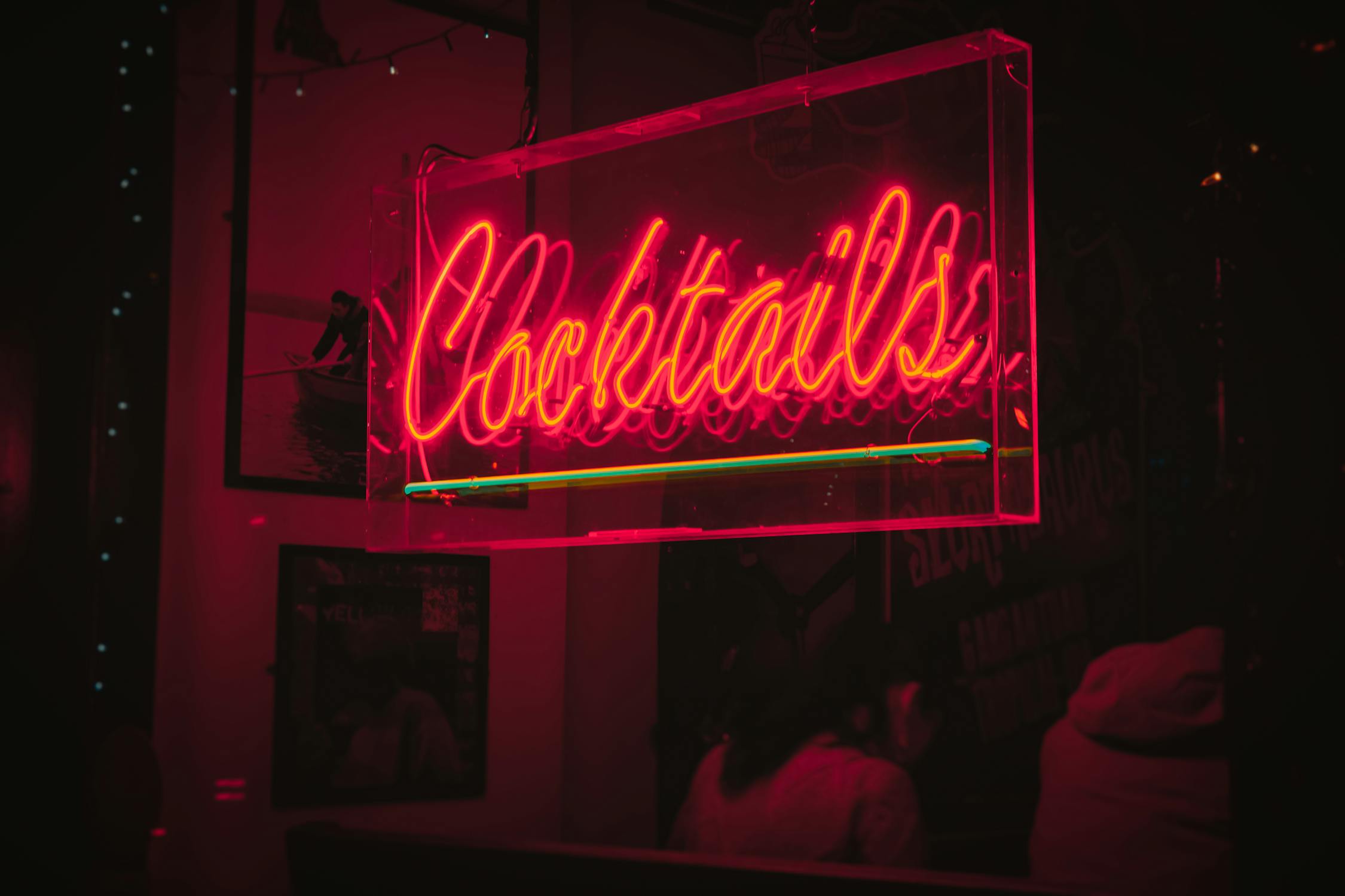 Cocktails Neon Signage · Free Stock Photo