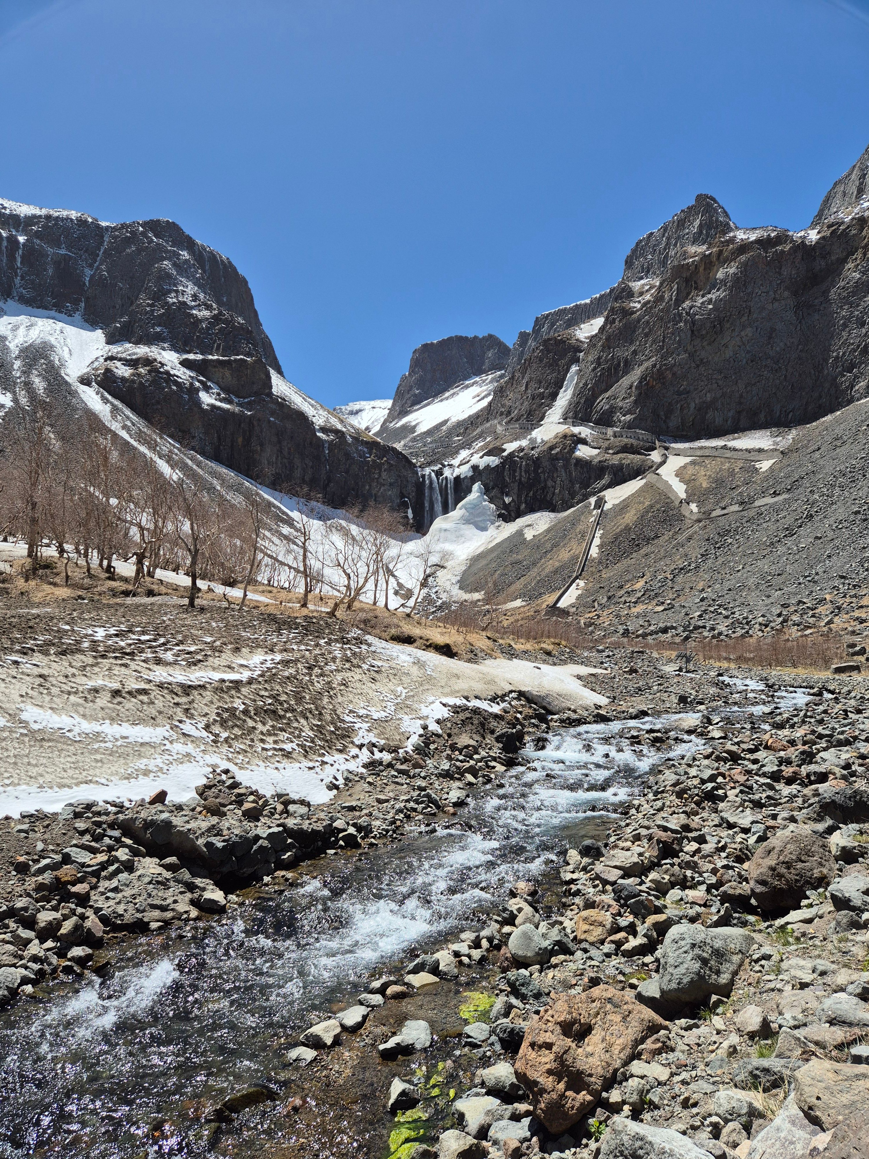 Stunning View of a Mountain Landscape with Stream · Free Stock Photo