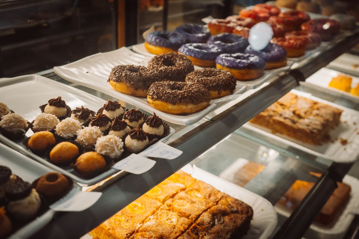 Pastries on display