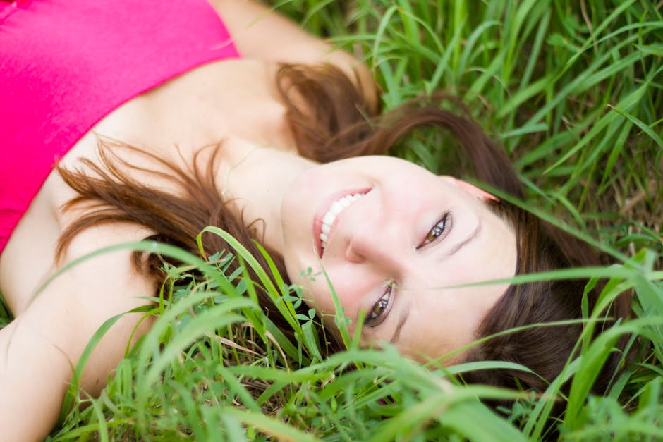 Woman Lying Grass
