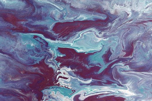 Captivating abstract art with swirling purple and teal hues creating a fluid, dynamic pattern.