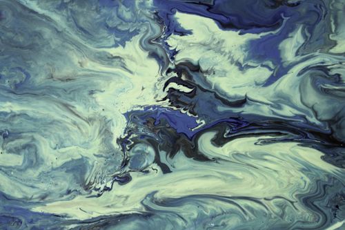 Free Swirling abstract fluid art in blue and green hues creating a mesmerizing effect. Stock Photo