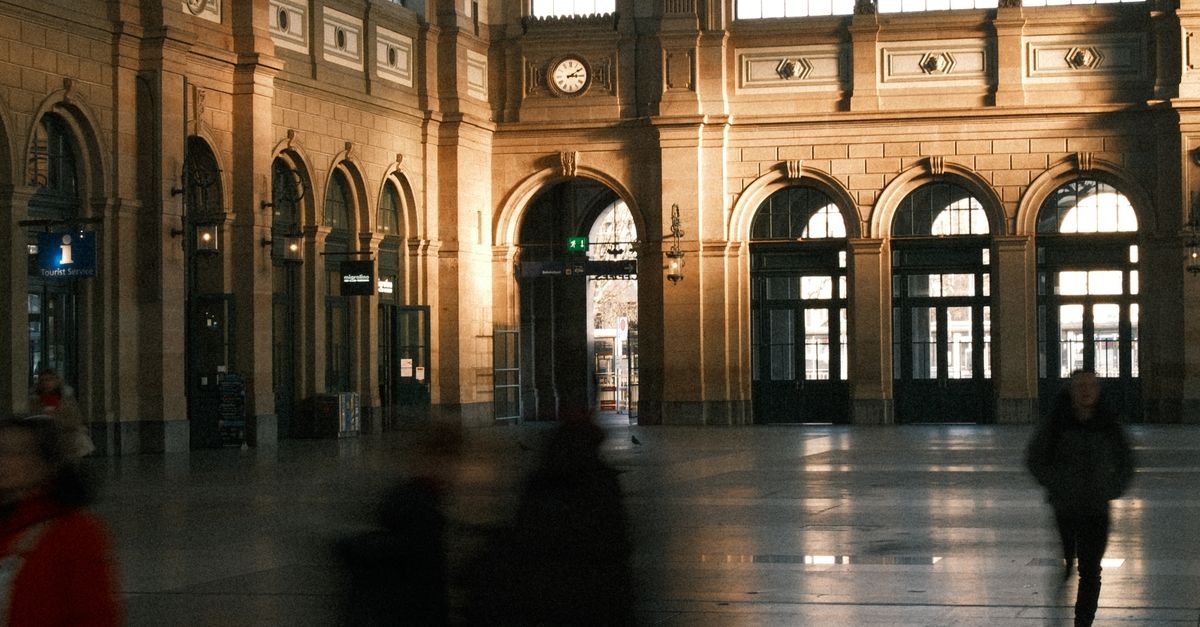 Arch Window Train Historic Train Station Interior with Arched Windows · Free Stock Photo