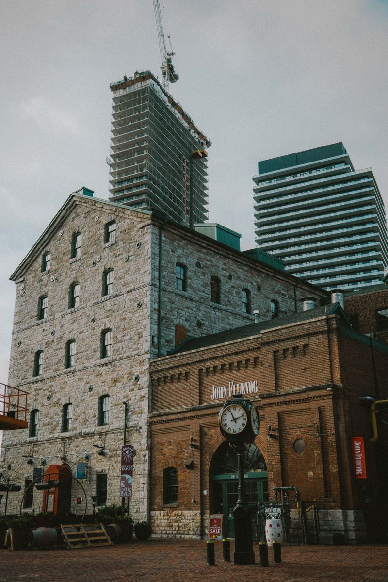Historic stone and brick buildings of Toronto's Distillery District