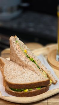 With Cheese Corned Beef Sandwich On Wheat