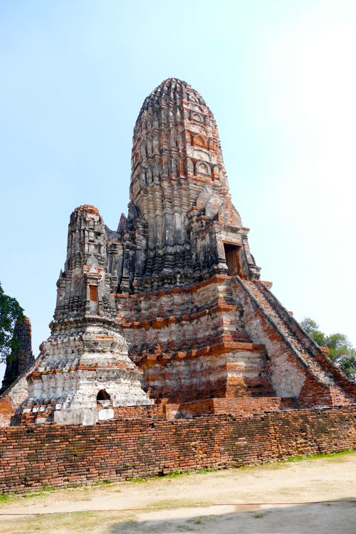 Free Historic temple ruins with ancient architecture in Ayutthaya, Thailand. Stock Photo