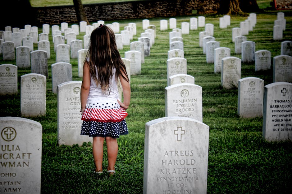 american, back view, burial