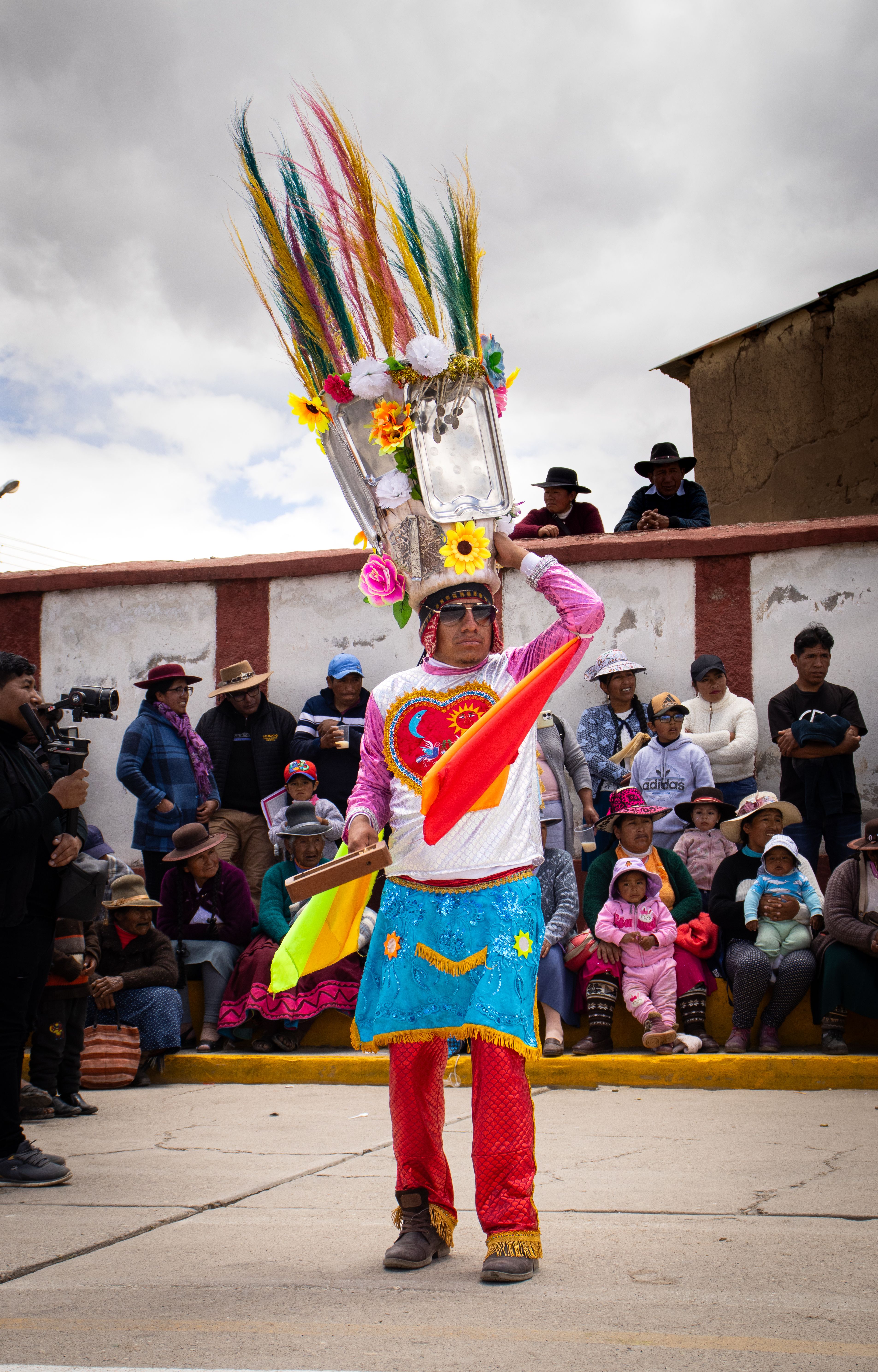 Colorful Traditional Peruvian Festival Costume