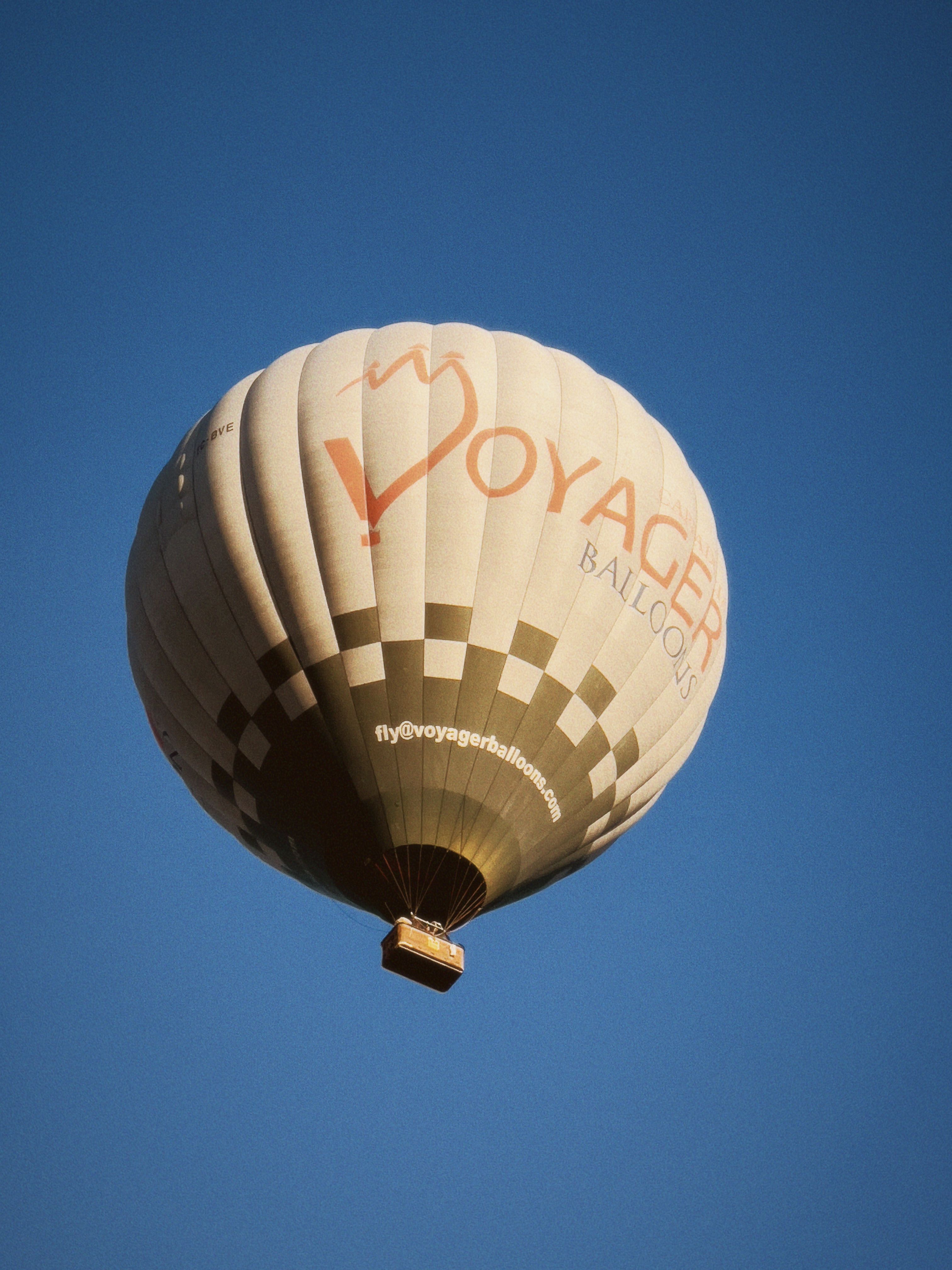Hot Air Balloon in Clear Blue Sky · Free Stock Photo