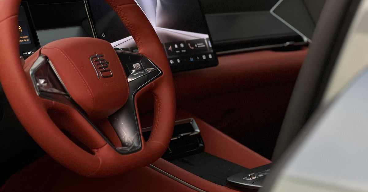 Luxurious Modern Car Interior with Red Leather · Free Stock Photo