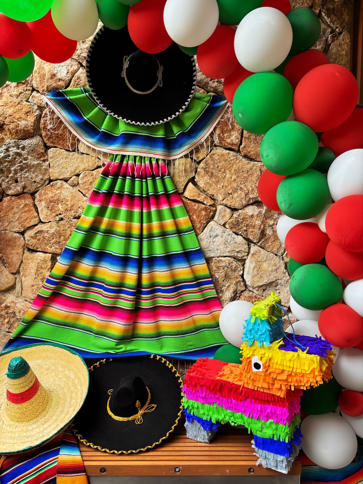Decoración colorida para una fiesta mexicana