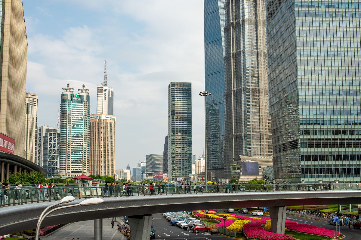 Lujiazui skyline in Shanghai