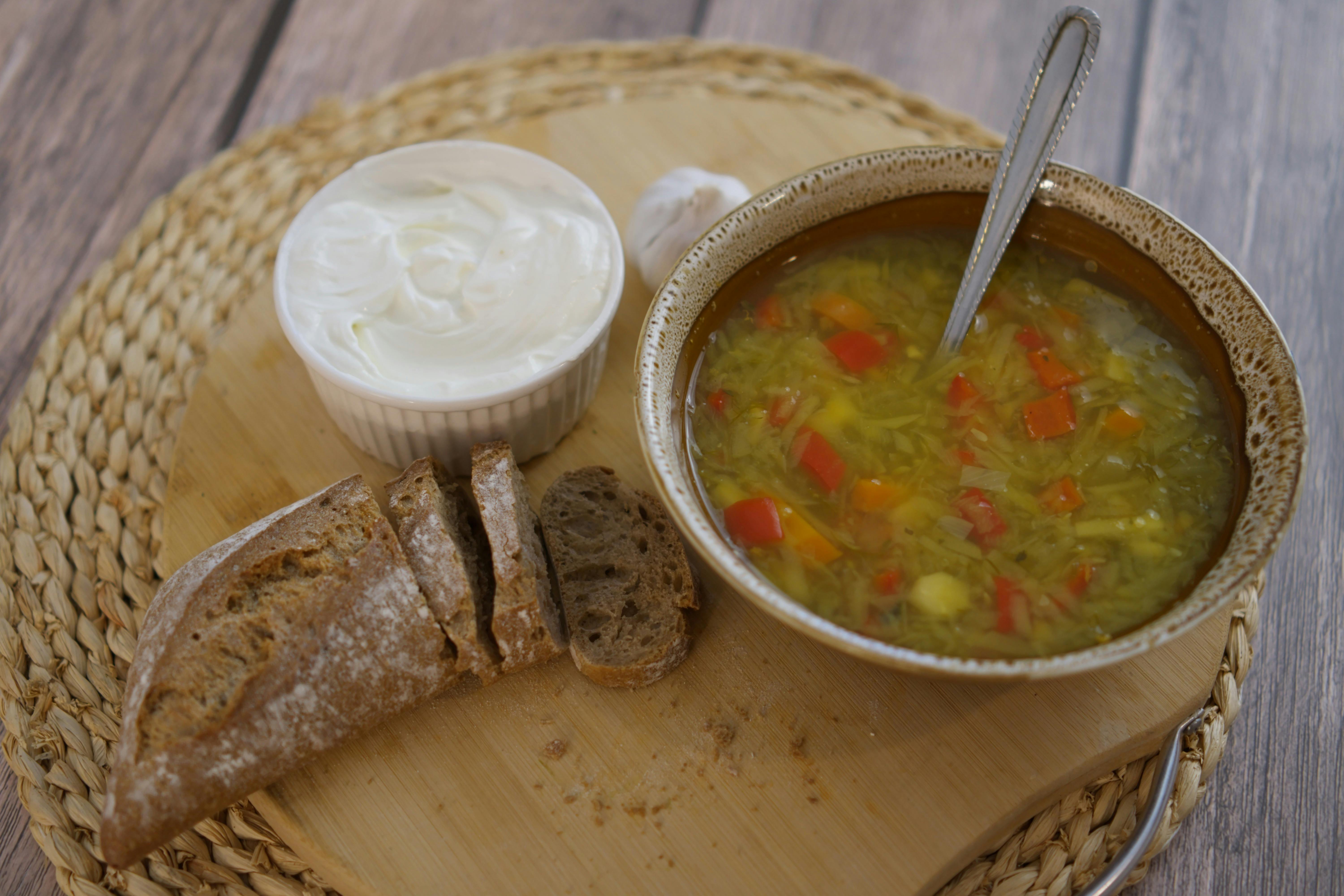 Roasted Bell Pepper and Zucchini Soup