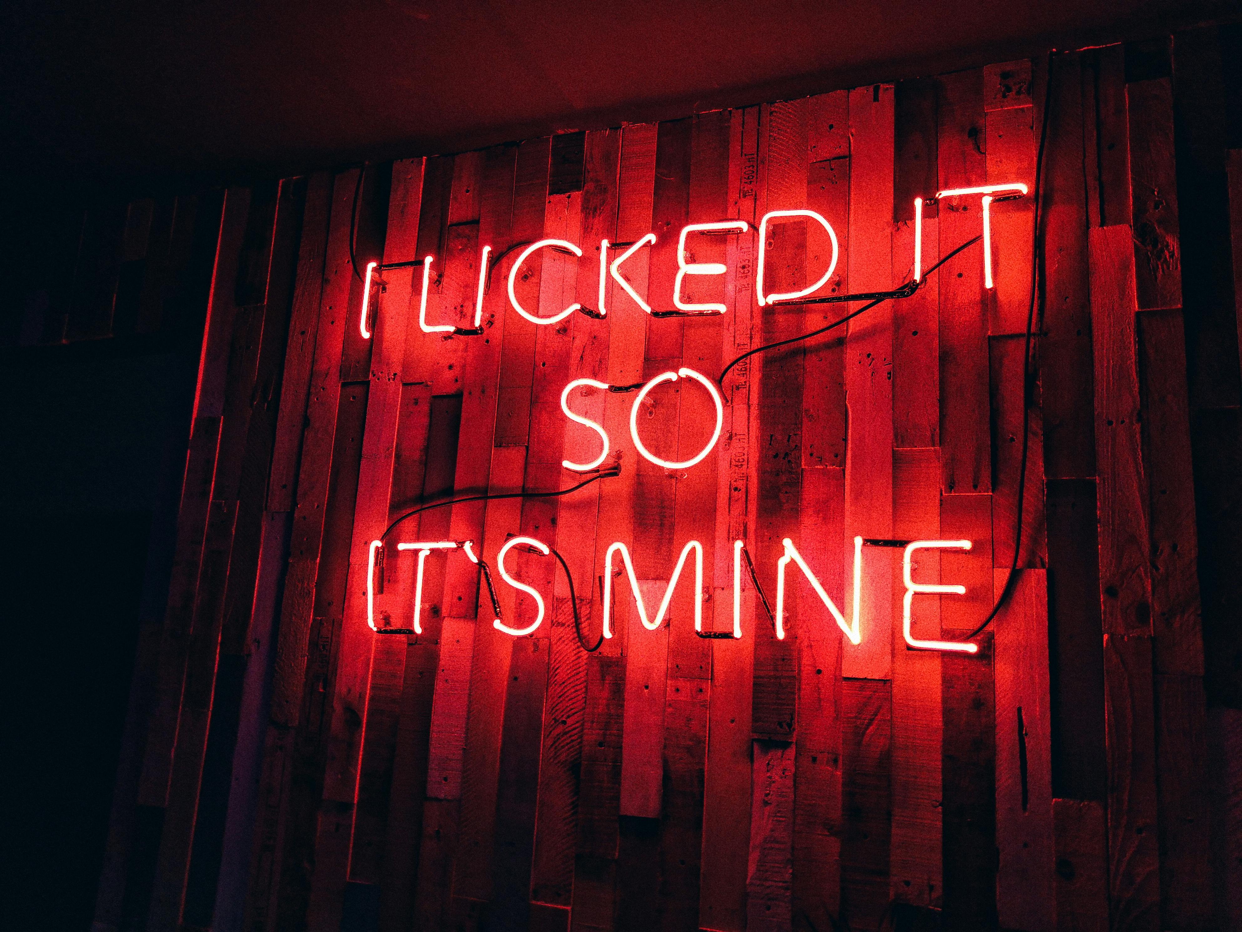 red neon light decor