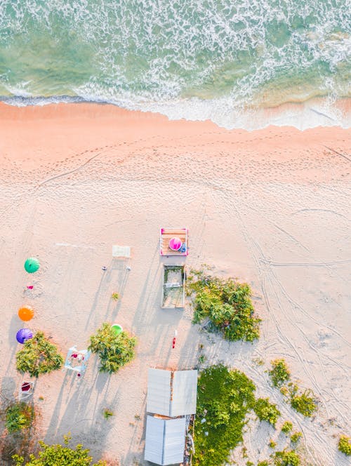 Free Aerial View of Beach Stock Photo