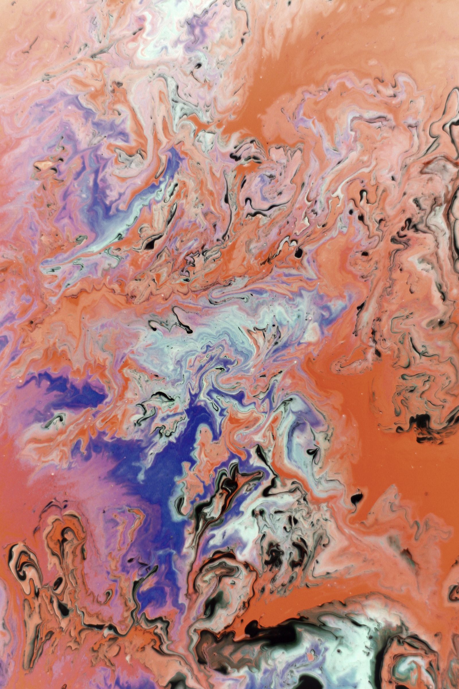 Vibrant Abstract Fluid Art in Pastel Colors · Free Stock Photo