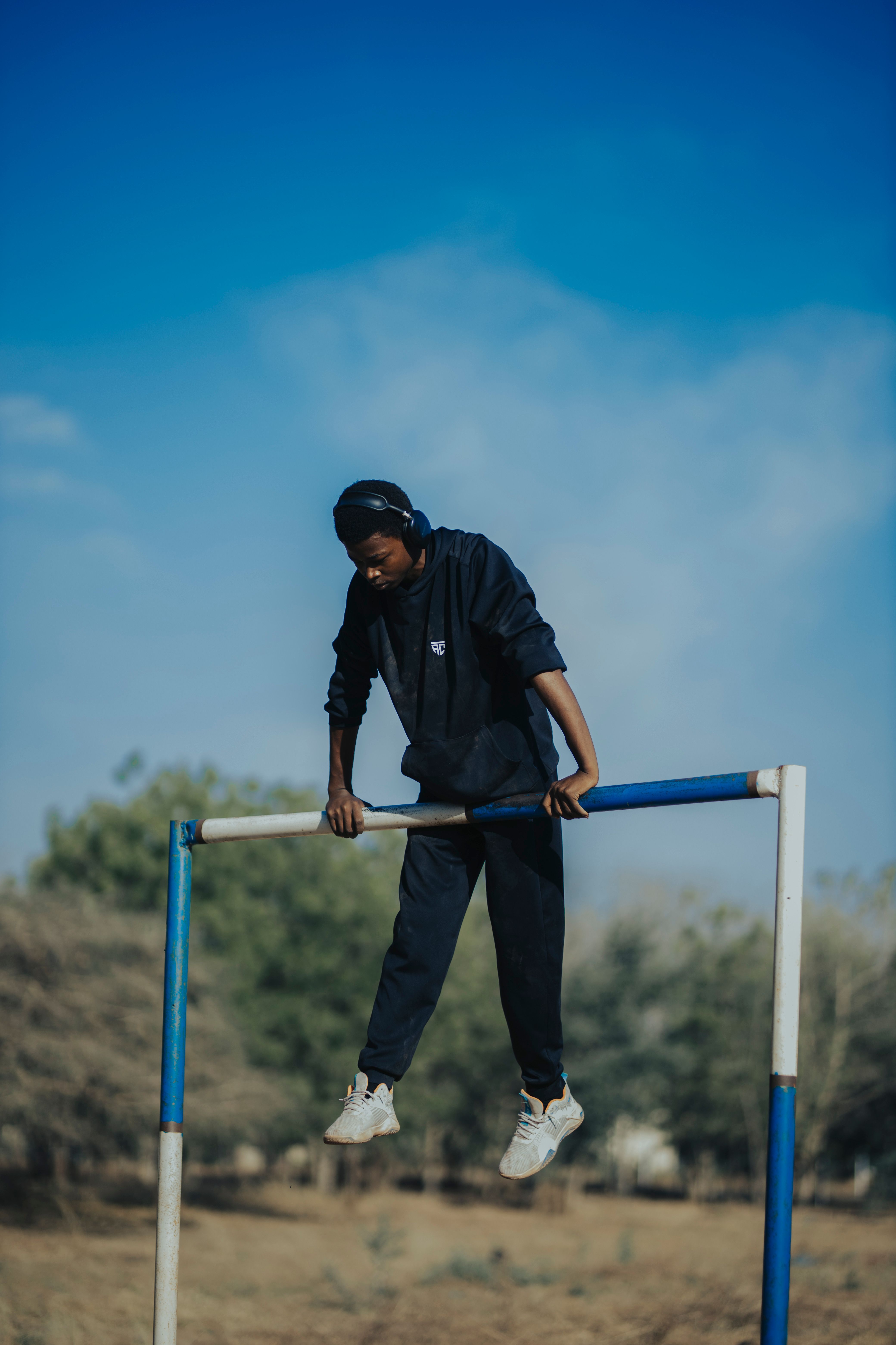 Outdoor Fitness Training: Inverted Ladder Workout · Free Stock Photo