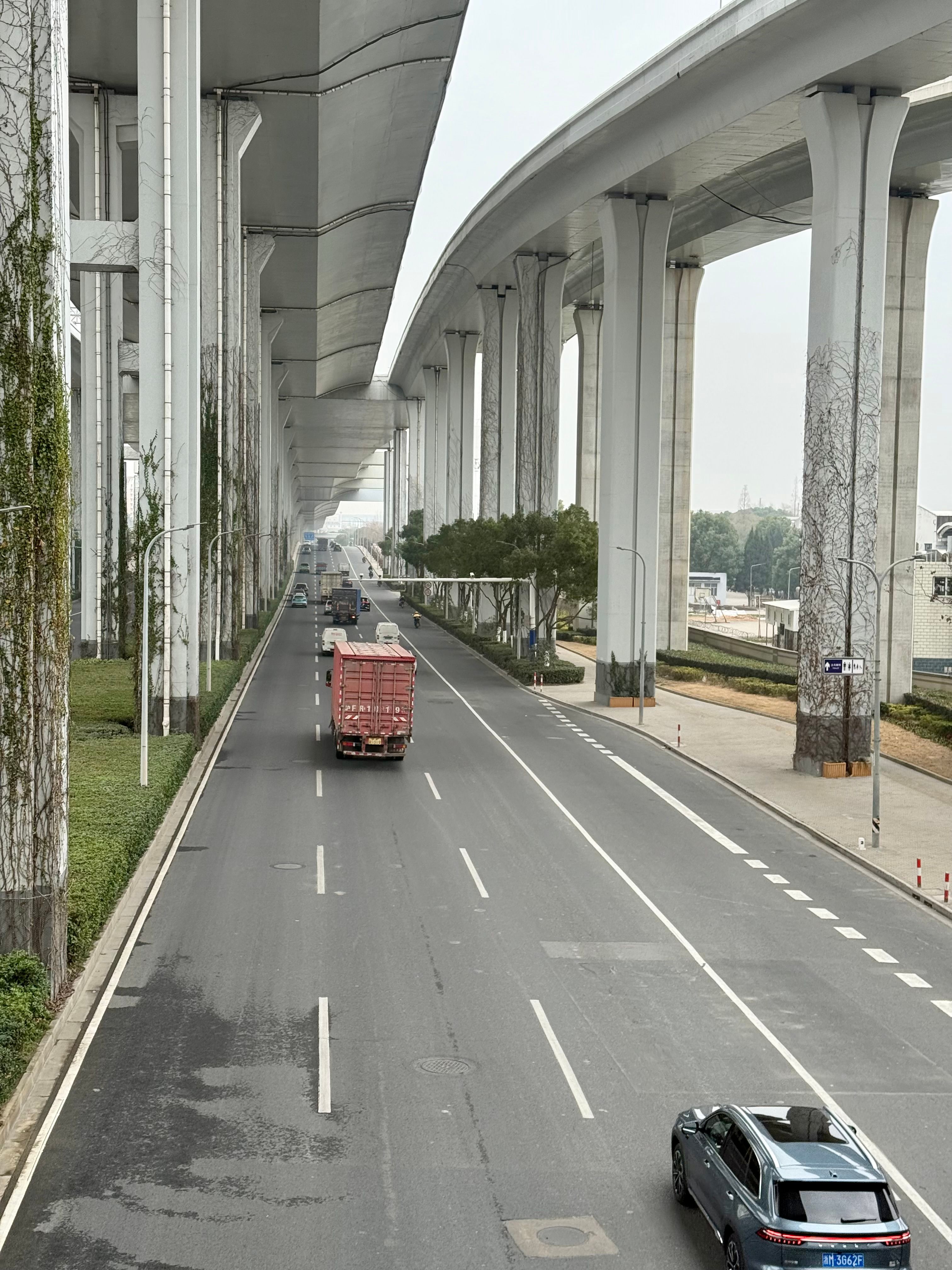 Futuristic Elevated Highway Scene in Shanghai · Free Stock Photo