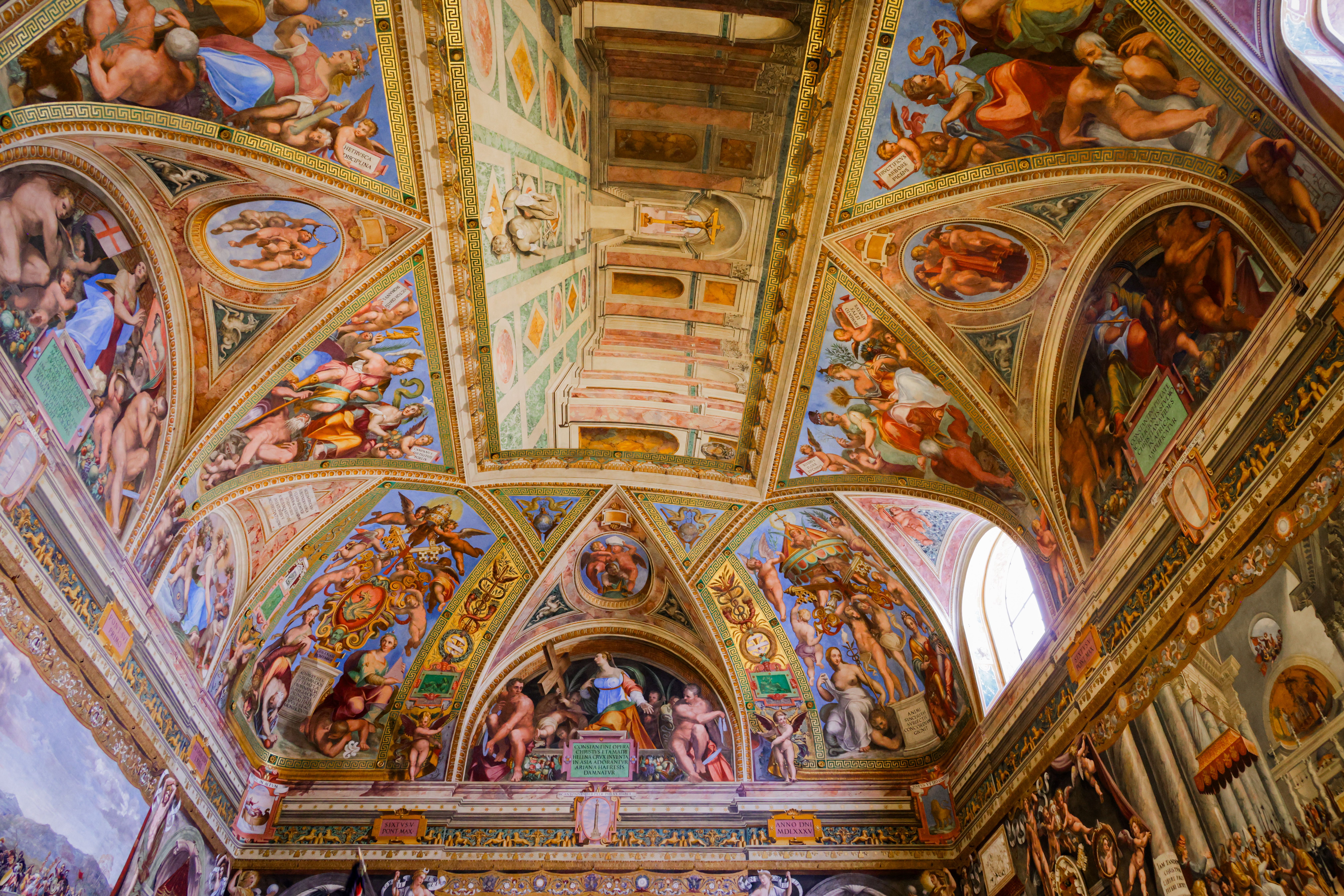 Renaissance chapel interior with marble sculpture