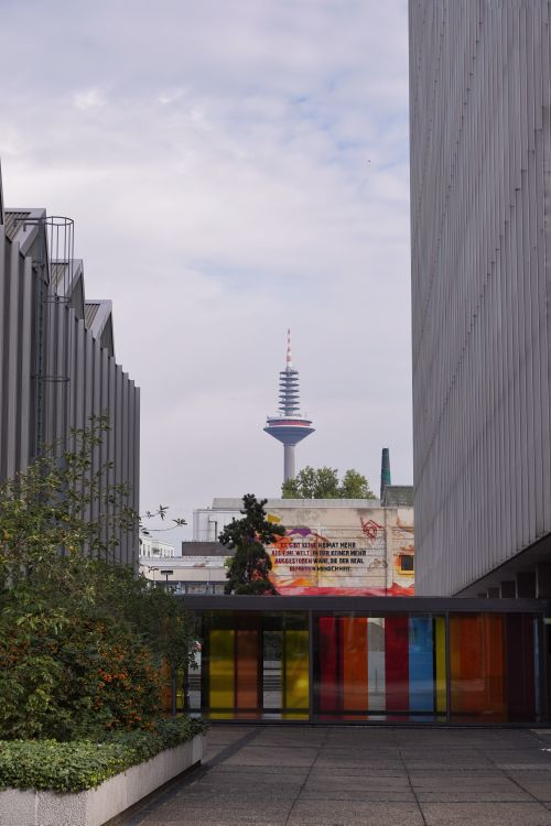 Free Capturing the dynamic blend of modern architecture and urban landscape in Frankfurt, Germany. Stock Photo