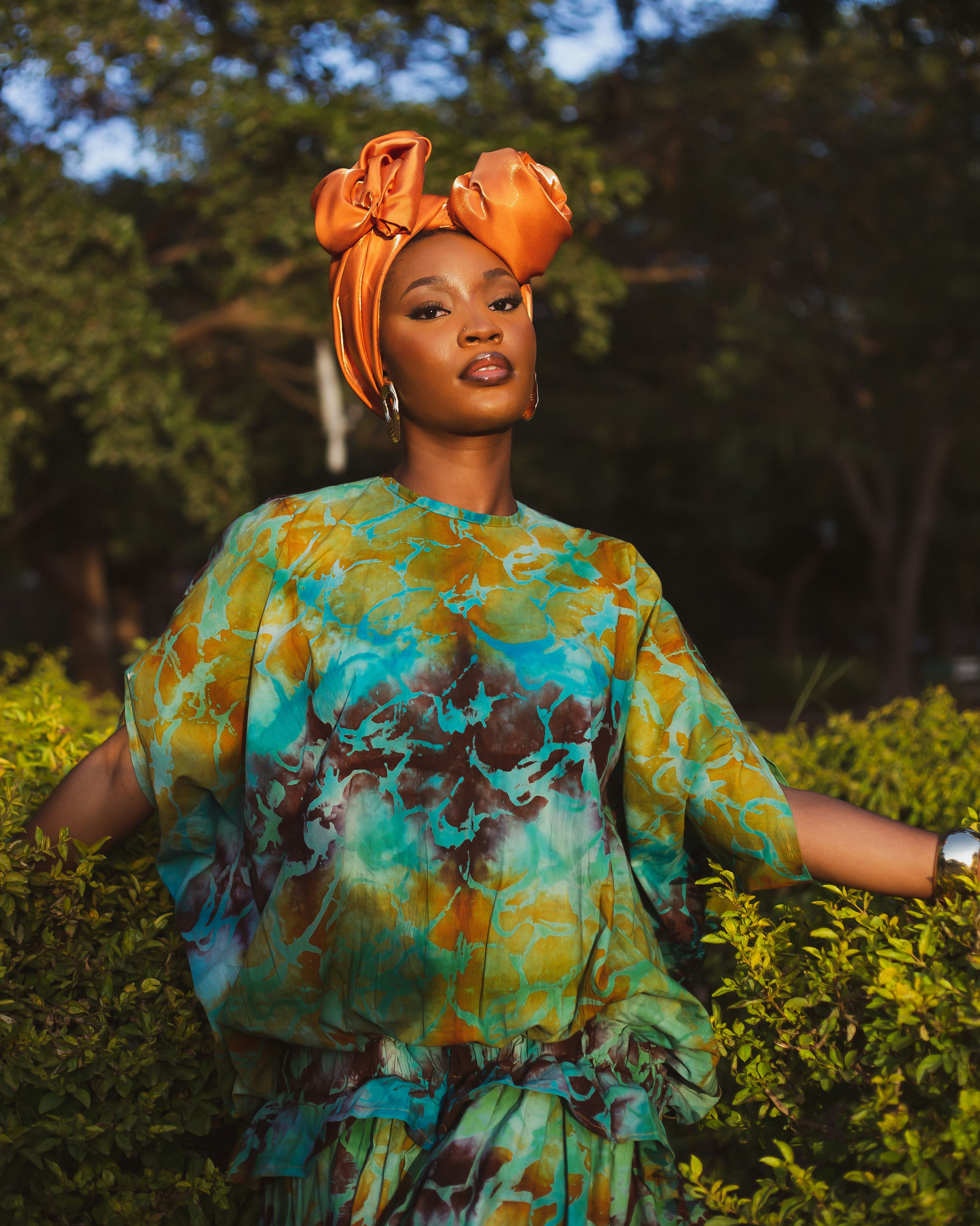 Elegant African Woman in Traditional Attire Outdoors · Free Stock Photo