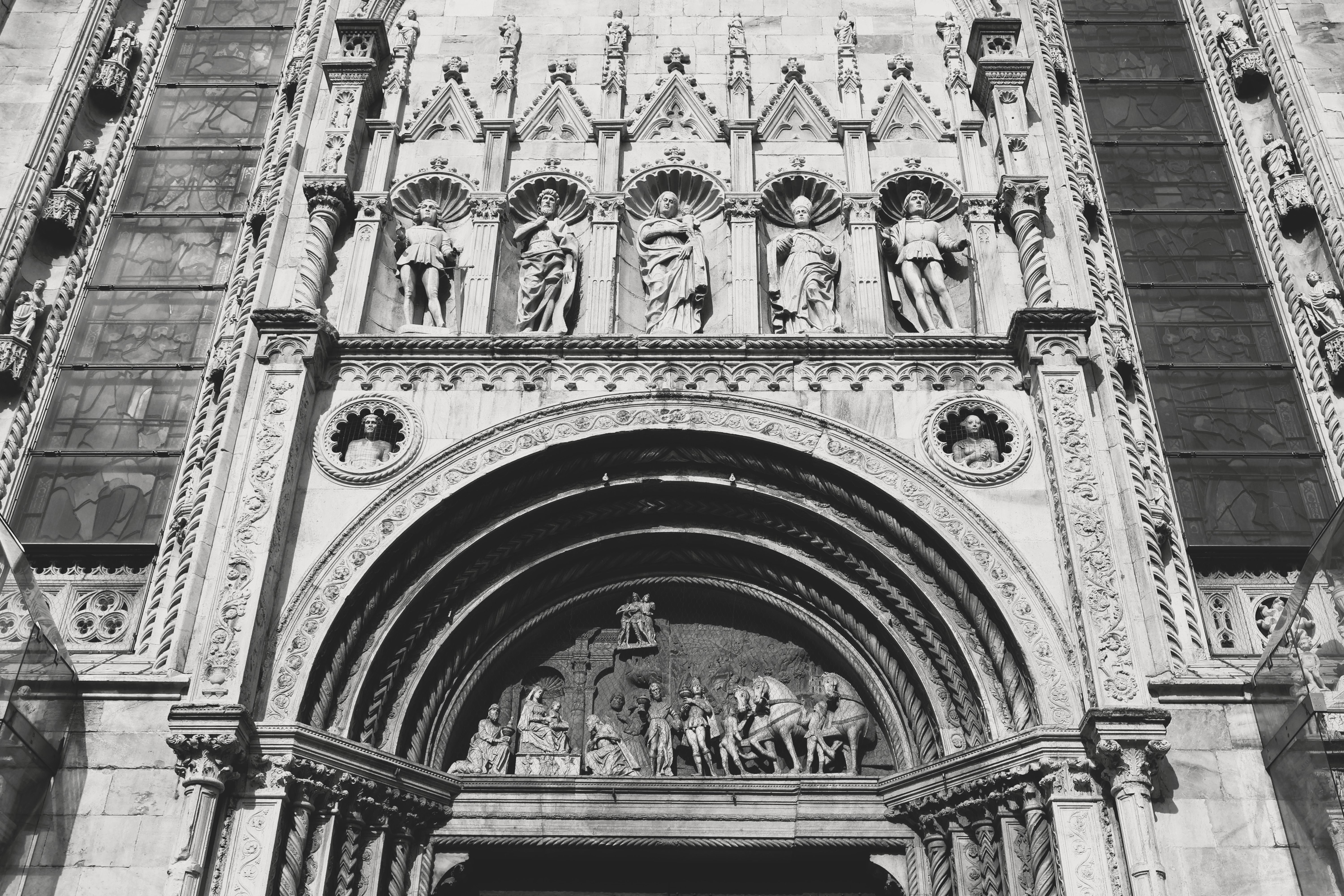 Intricate Gothic Church Facade in Rome · Free Stock Photo