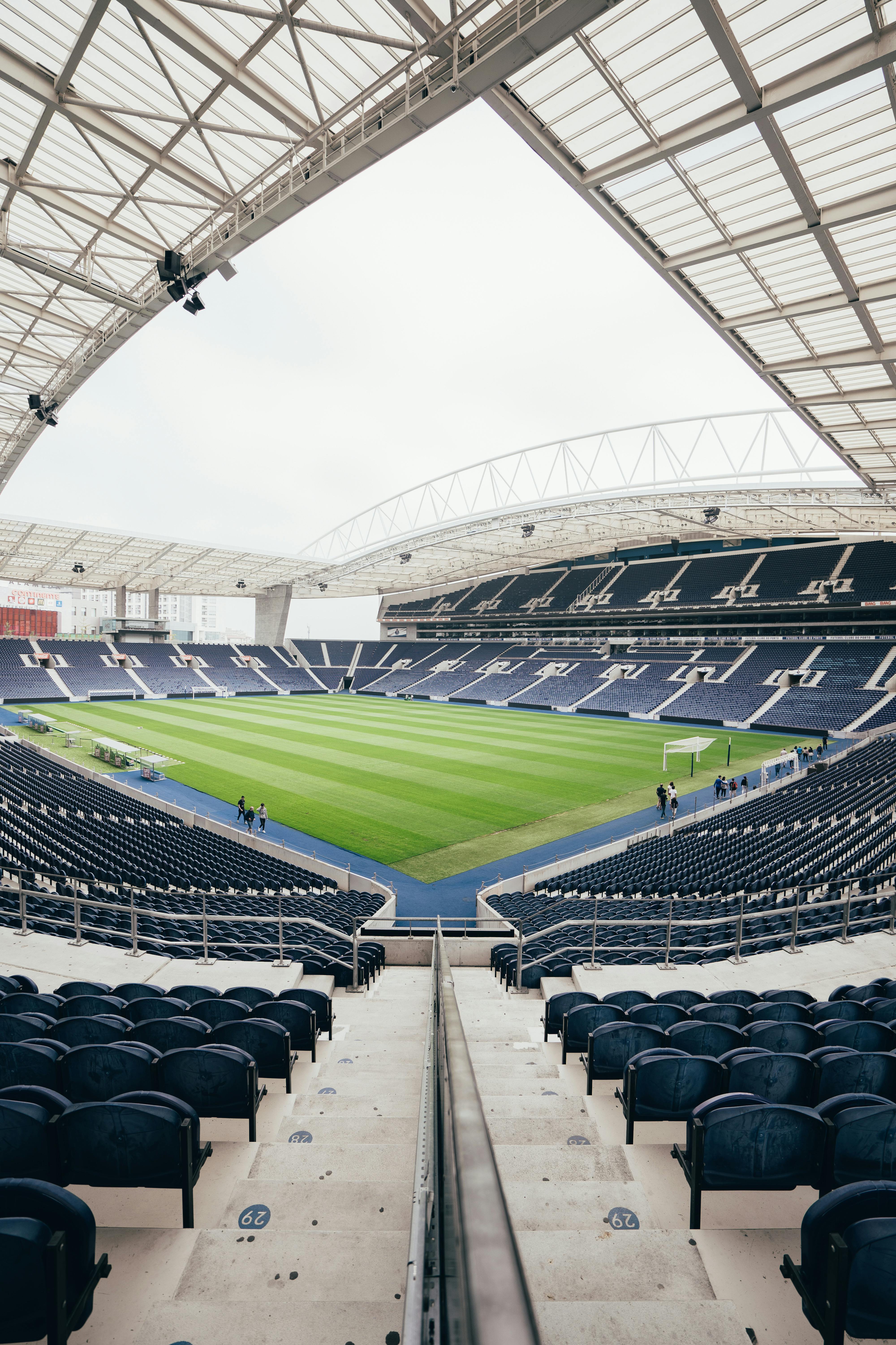 an empty sports stadium