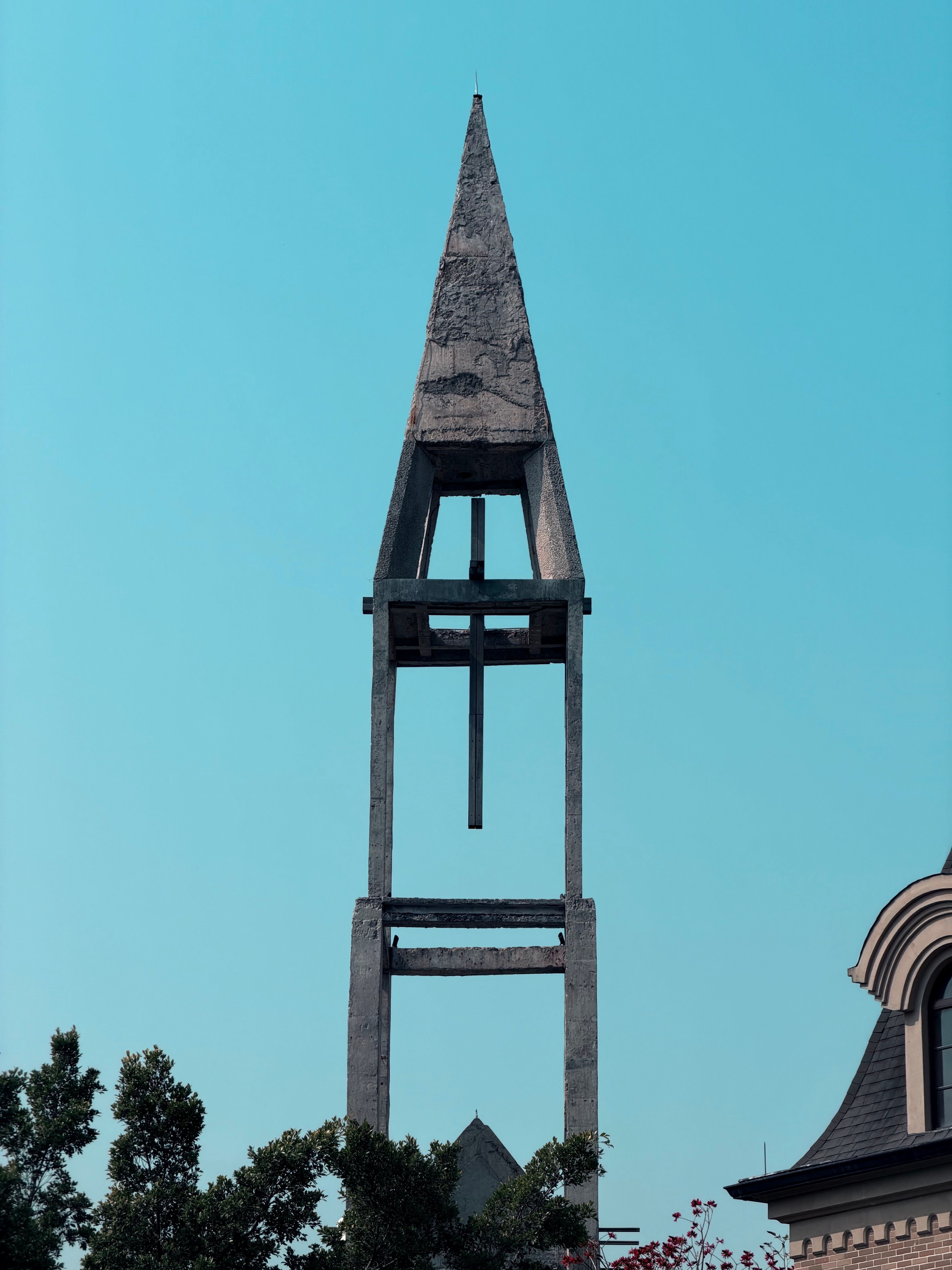 Historic Bell Tower Against Clear Blue Sky · Free Stock Photo