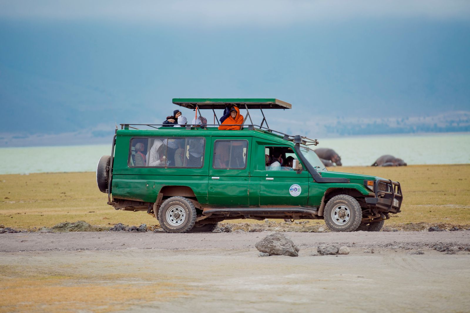 Travelers exploring an expedition destination
