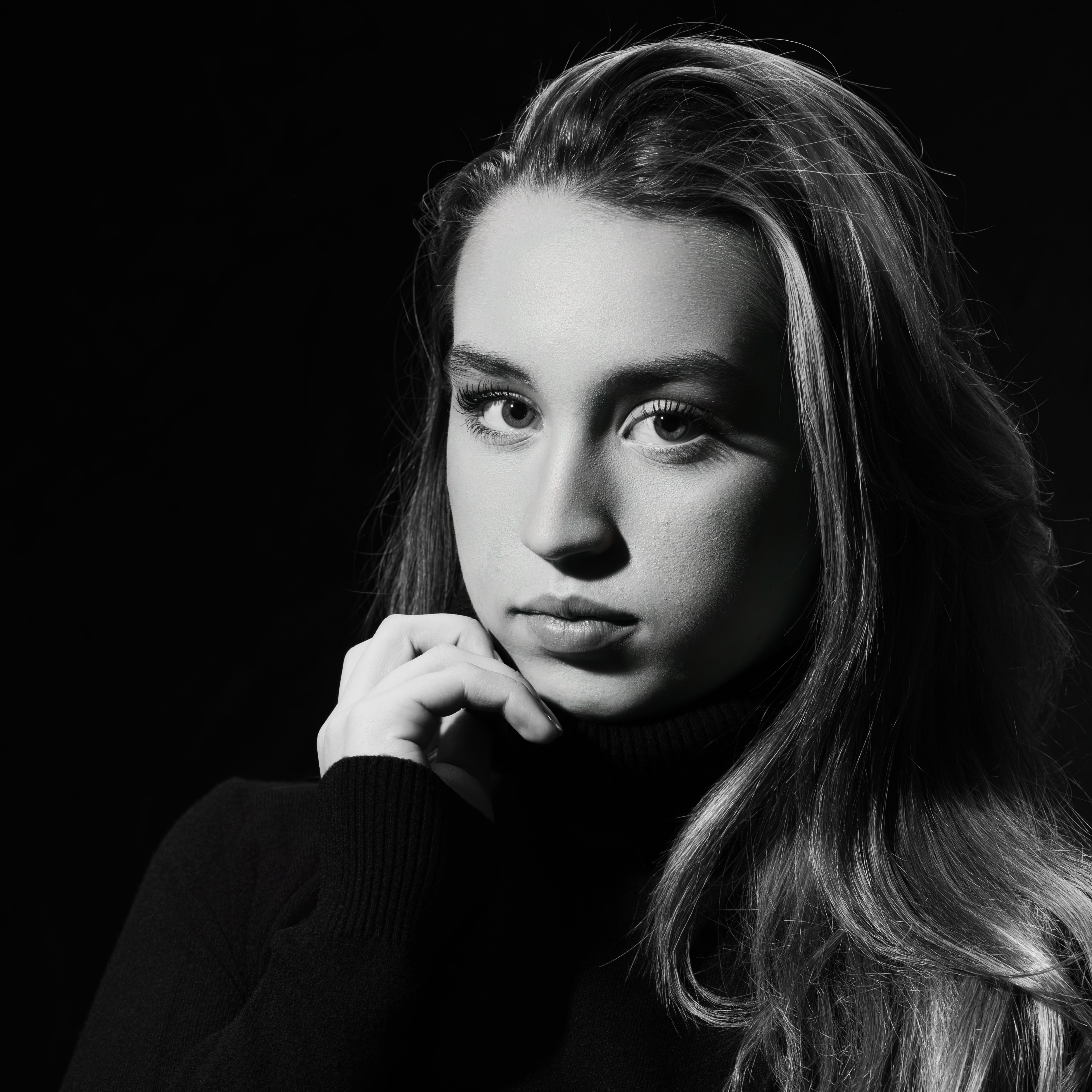 Elegant Black and White Portrait of a Woman · Free Stock Photo