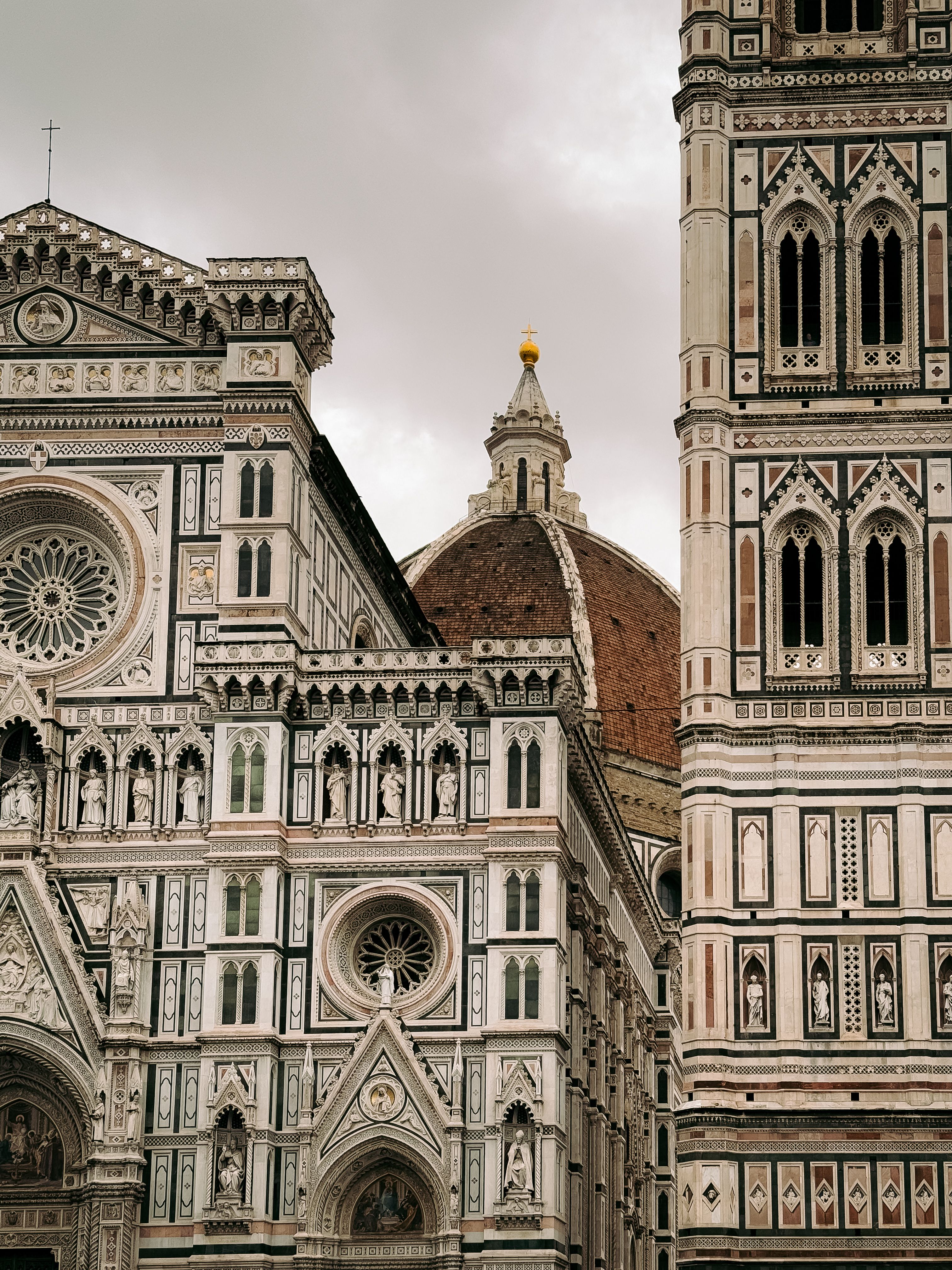 Florence Cathedral Intricate Facade and Dome View · Free Stock Photo