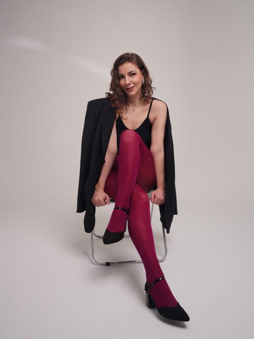 Elegant Woman in Black Suit and Red Tights Free Stock Photo Elegant Woman in Black Suit and Red Tights Free Stock Photo