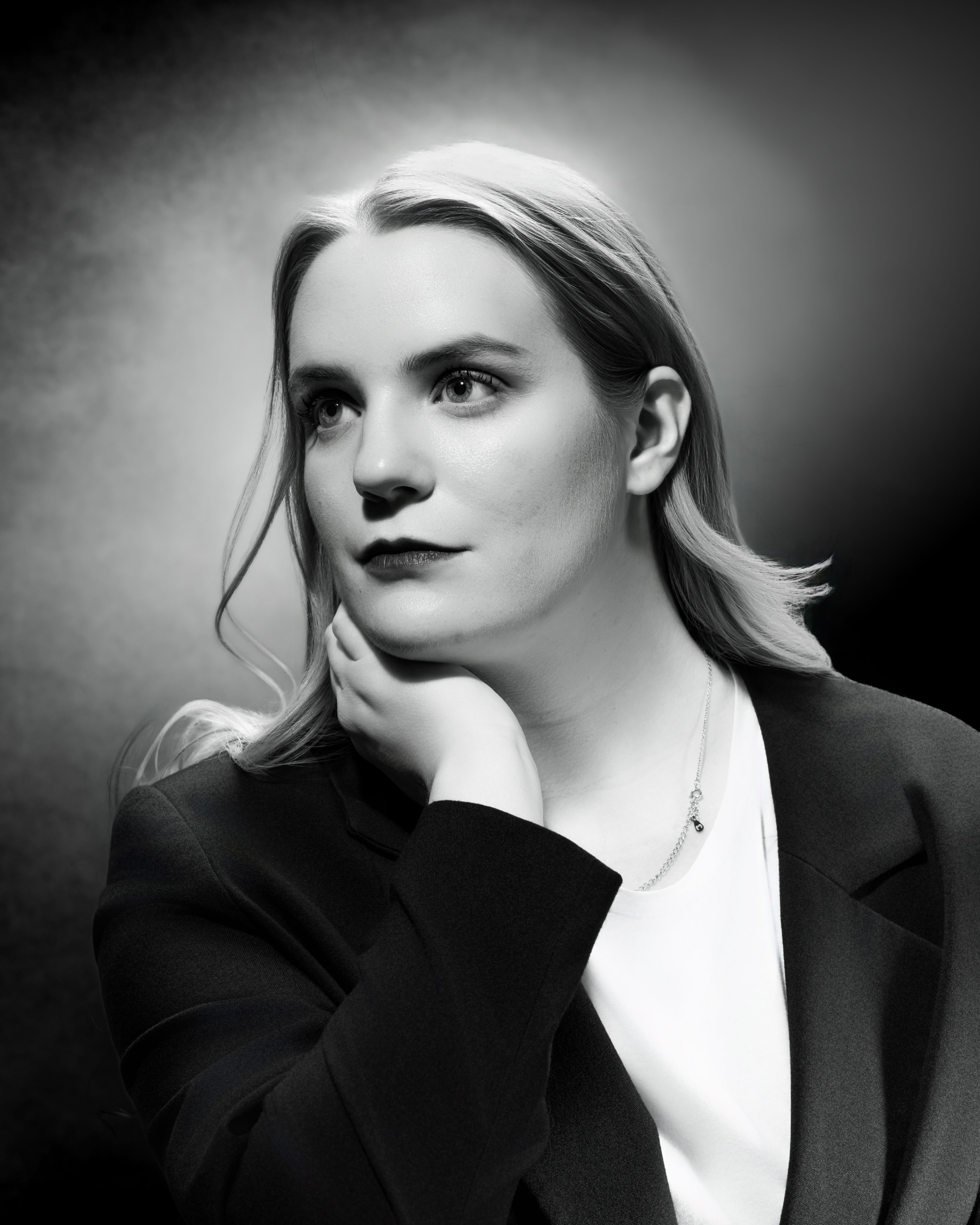 Elegant Black and White Portrait of a Woman · Free Stock Photo