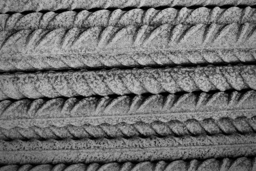 Free Detailed black and white photo of textured concrete lines creating an abstract pattern. Stock Photo