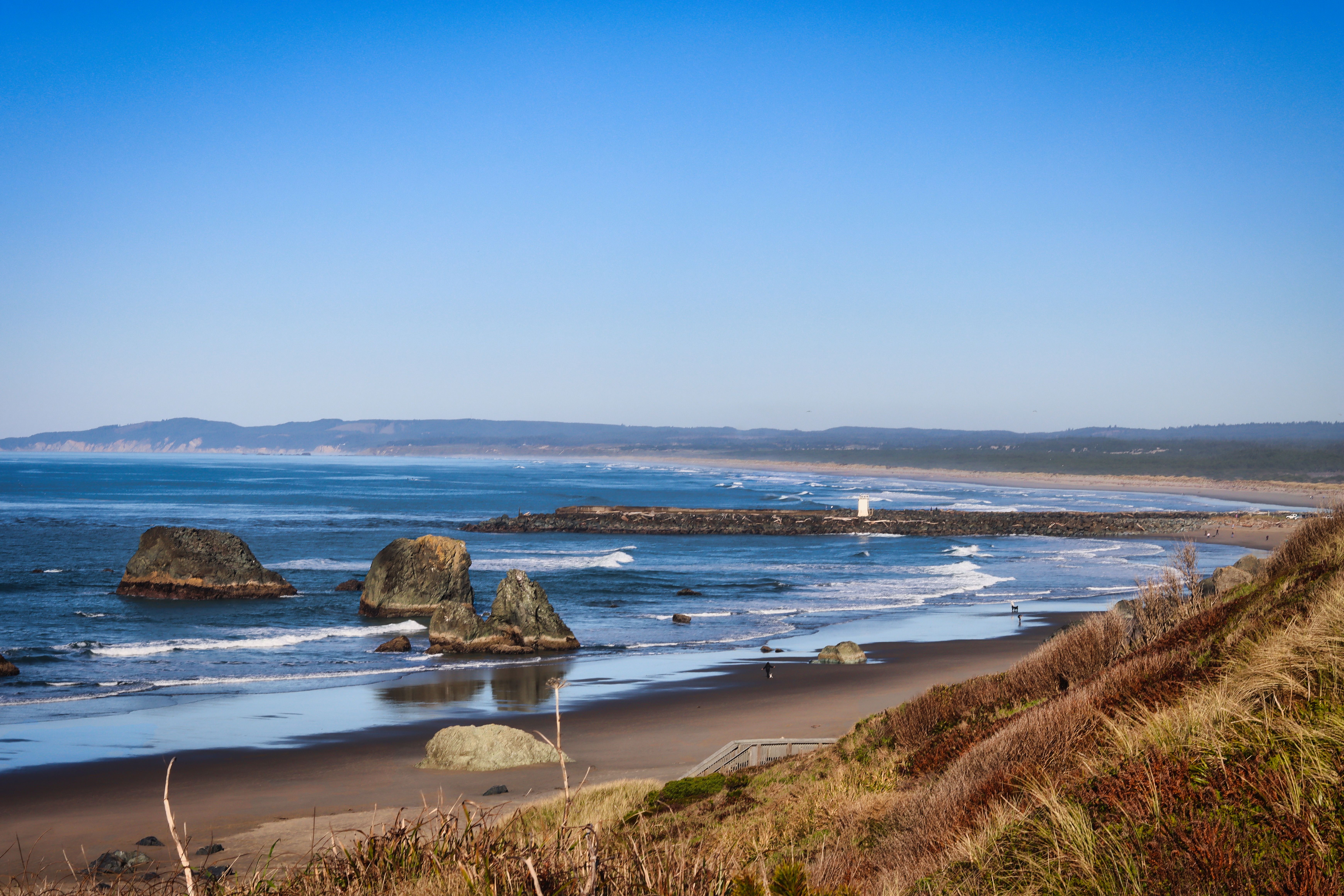 Scenic View of Oregon Coastline with Ocean Waves · Free Stock Photo