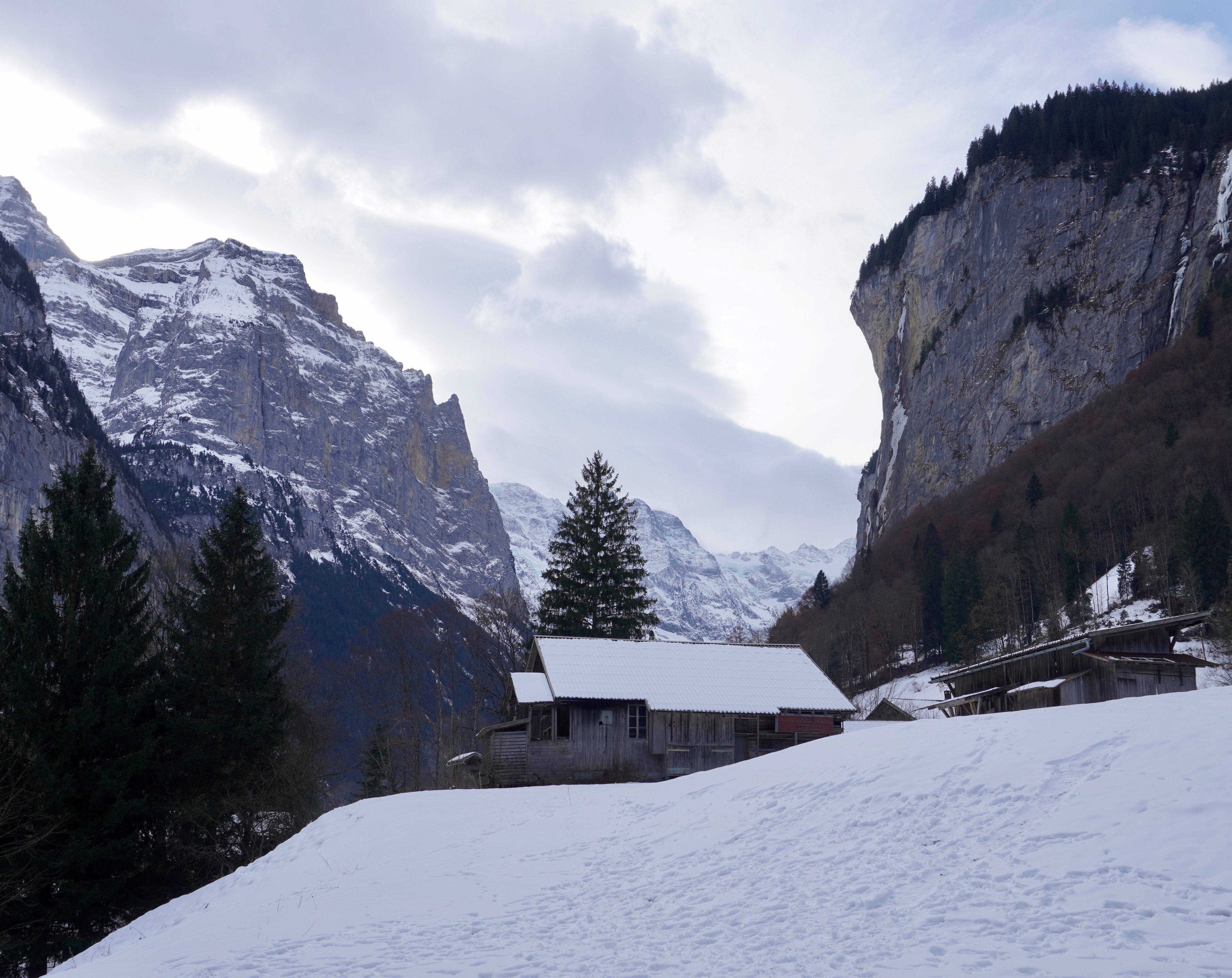 scenic-winter-landscape-of-lauterbrunnen-valley-free-stock-photo