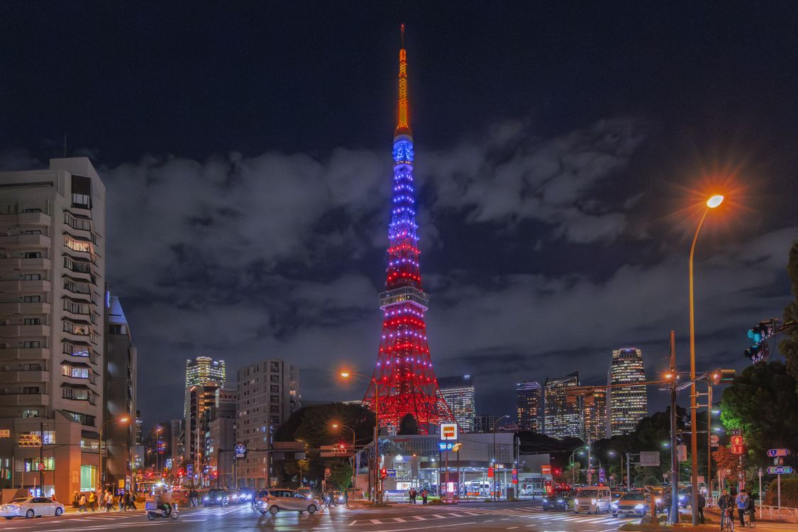 Vibrant Night View of Tokyo Tower Illuminated · Free Stock Photo