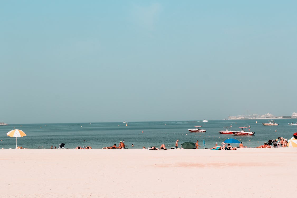 People Having Fun on a Tropical Beach Resort