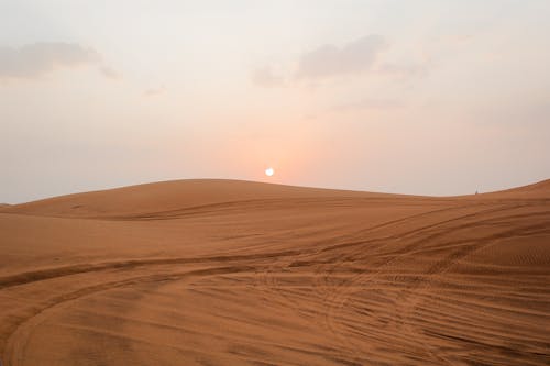 Brown Sand Field Under the Sky