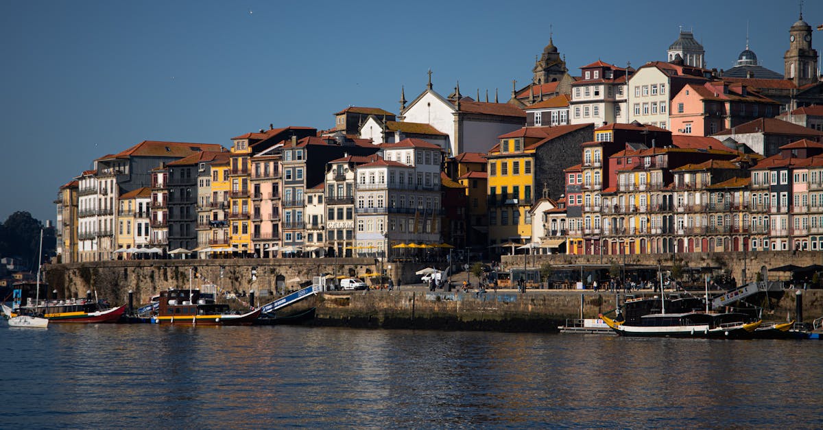 A vibrant display of Porto's colorful buildings along the Douro River.